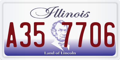 IL license plate A357706