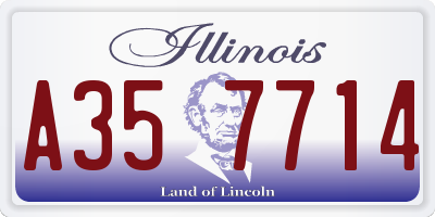 IL license plate A357714