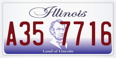 IL license plate A357716