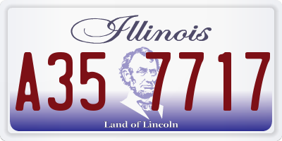 IL license plate A357717