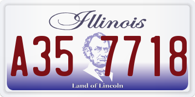 IL license plate A357718