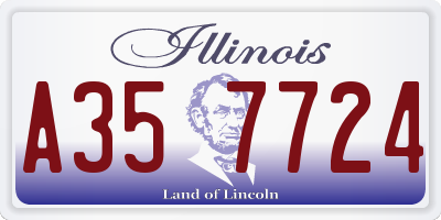 IL license plate A357724