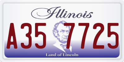 IL license plate A357725