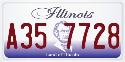 IL license plate A357728
