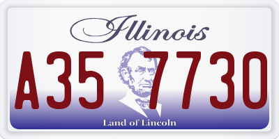 IL license plate A357730