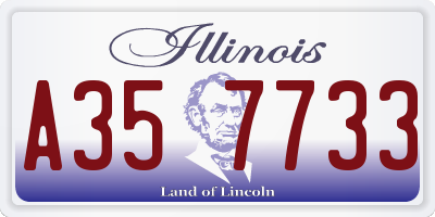 IL license plate A357733