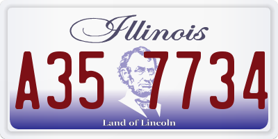 IL license plate A357734
