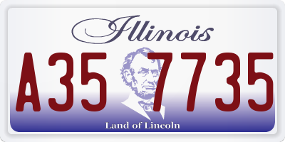 IL license plate A357735