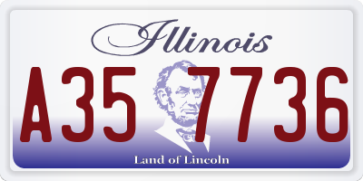 IL license plate A357736