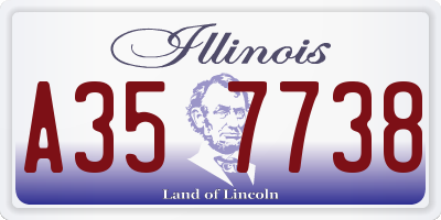 IL license plate A357738