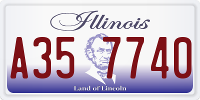 IL license plate A357740