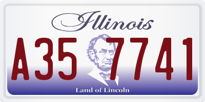 IL license plate A357741