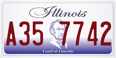 IL license plate A357742