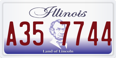 IL license plate A357744