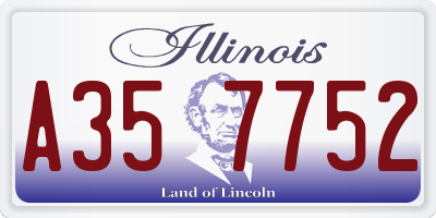IL license plate A357752