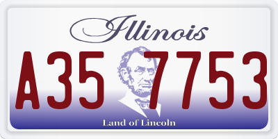 IL license plate A357753