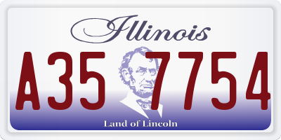 IL license plate A357754
