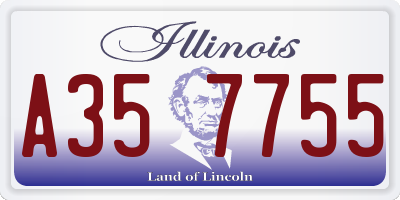 IL license plate A357755