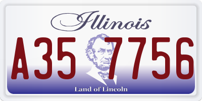 IL license plate A357756