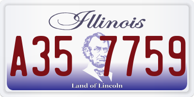 IL license plate A357759