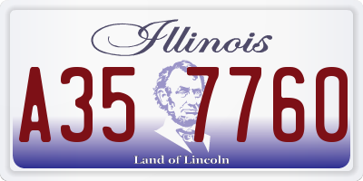 IL license plate A357760