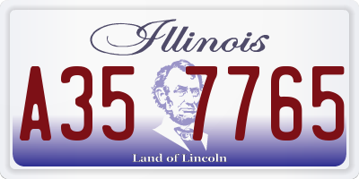 IL license plate A357765