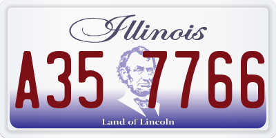 IL license plate A357766