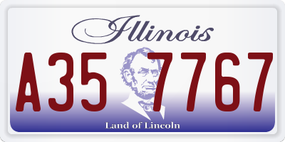 IL license plate A357767