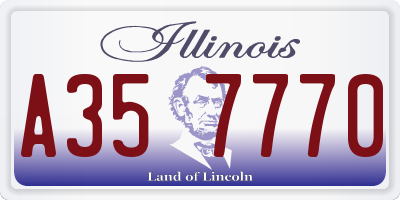 IL license plate A357770