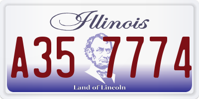 IL license plate A357774