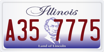 IL license plate A357775