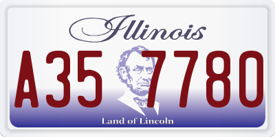 IL license plate A357780