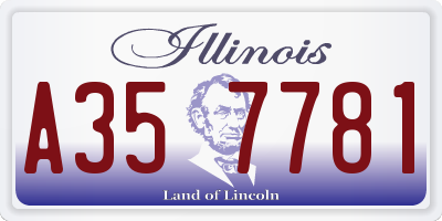 IL license plate A357781