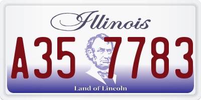IL license plate A357783