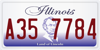 IL license plate A357784