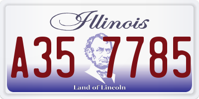 IL license plate A357785