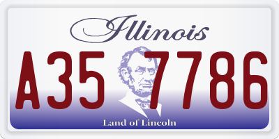 IL license plate A357786