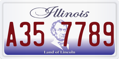 IL license plate A357789