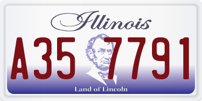 IL license plate A357791