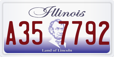IL license plate A357792