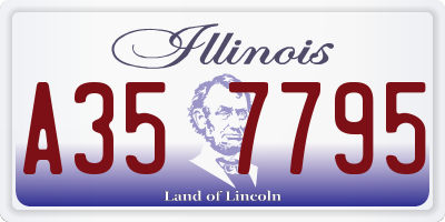IL license plate A357795