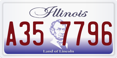 IL license plate A357796