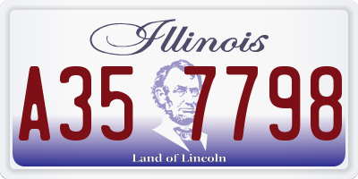 IL license plate A357798