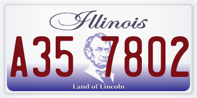 IL license plate A357802