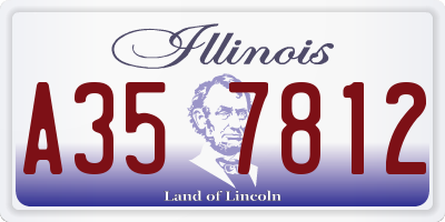 IL license plate A357812