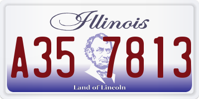 IL license plate A357813