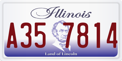 IL license plate A357814