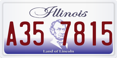 IL license plate A357815