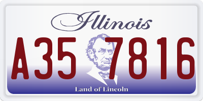 IL license plate A357816