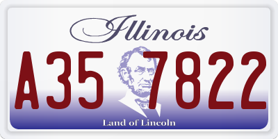 IL license plate A357822